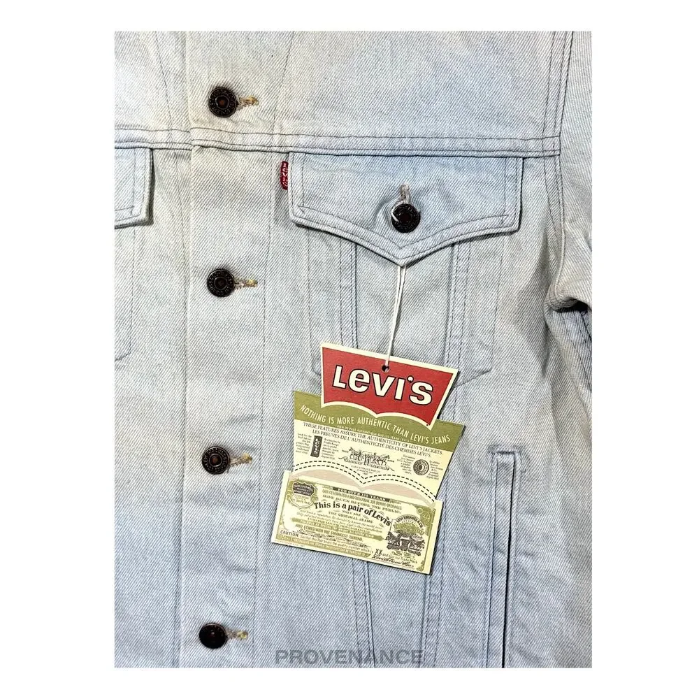 🔴 LEVIS Denim Jacket - Light Blue 38 NOS Tags